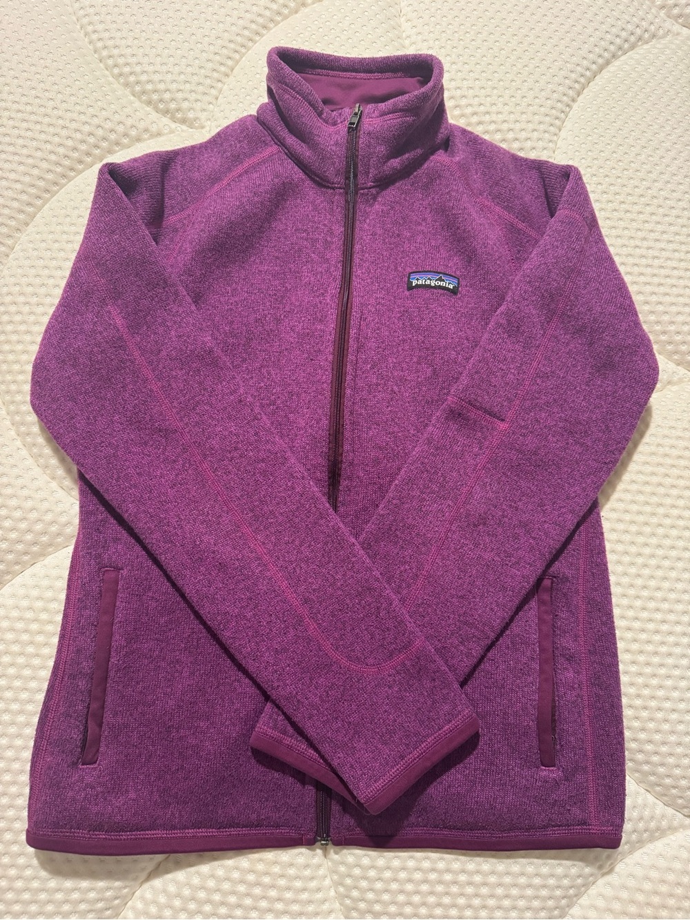 Patagonia Purple Full-Zip Teddy Fleece Jacket